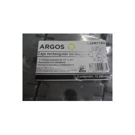 CAJA RECTANGULAR NO METÁLICA 3 ORIFICIOS ROSCADOS DE 1/2 o 3/4 GRIS ARGOS CAPR719G