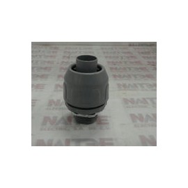 CONECTOR RECTO PLASTICO  P/TUBO LIQUIDTIGHT SIN ALMA DE ACERO DE 1/2"