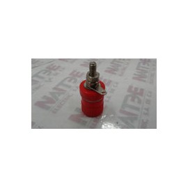 CONECTOR 250-572R BORNES 10 AMPERES P/CHASIS PLASTICO ROJO