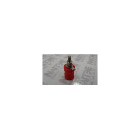 CONECTOR 250-572R BORNES 10 AMPERES P/CHASIS PLASTICO ROJO