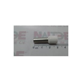 TERMINAL DE PUNTA HUECA 100 STARFIX 376 70, DE 16.0 MM CAL.6 COLOR BLANCO.