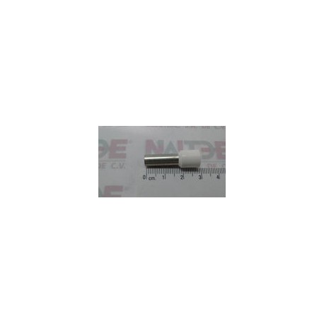 TERMINAL DE PUNTA HUECA 100 STARFIX 376 70, DE 16.0 MM CAL.6 COLOR BLANCO.
