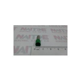 TERMINAL DE PUNTA HUECA 250 STARFIX 376 68, DE 6.0 MM CAL.10 COLOR VERDE.