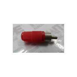 CONECTOR  250-170R MACHO RCA P/EXTENSION DE CABLE PLASTICO ROJO