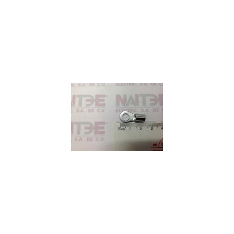 TERMINAL OJILLO SIN AISLAMIENTO CTS-8 TCW043 CAL 8 DIAM 1/4  PULG TOS814 (S/M)