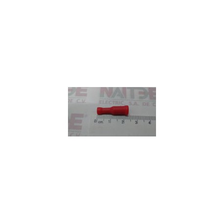 TERMINAL HEMBRA REDONDA ROJA TCA144 HRR 156 CAL 22 - 16